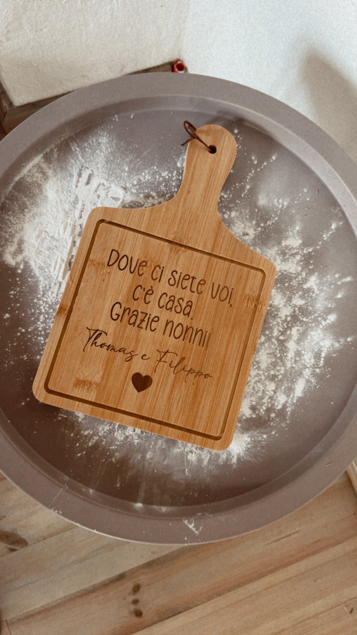 Tagliere con dedica