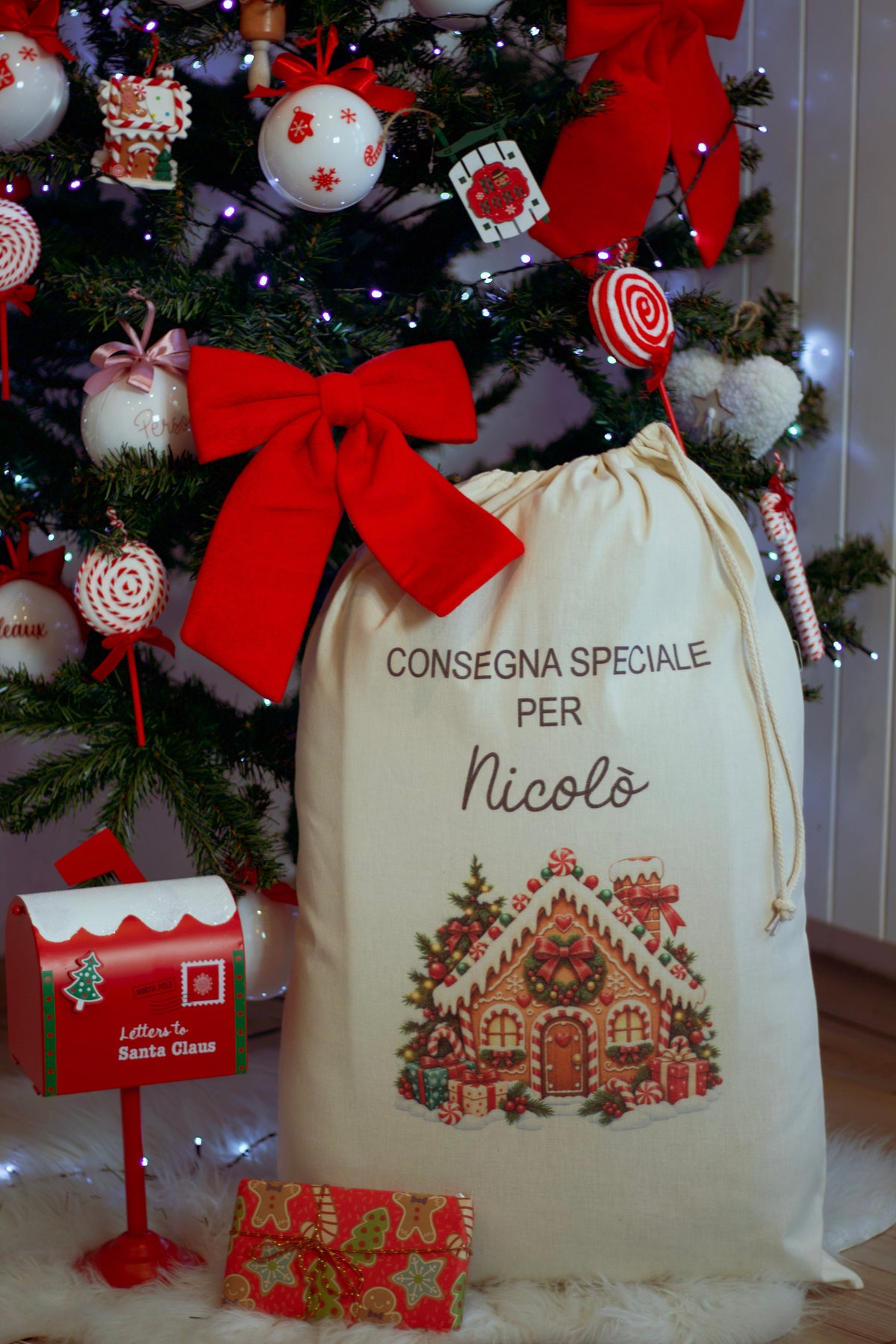 Sacco di Babbo Natale per i giochi e regalo