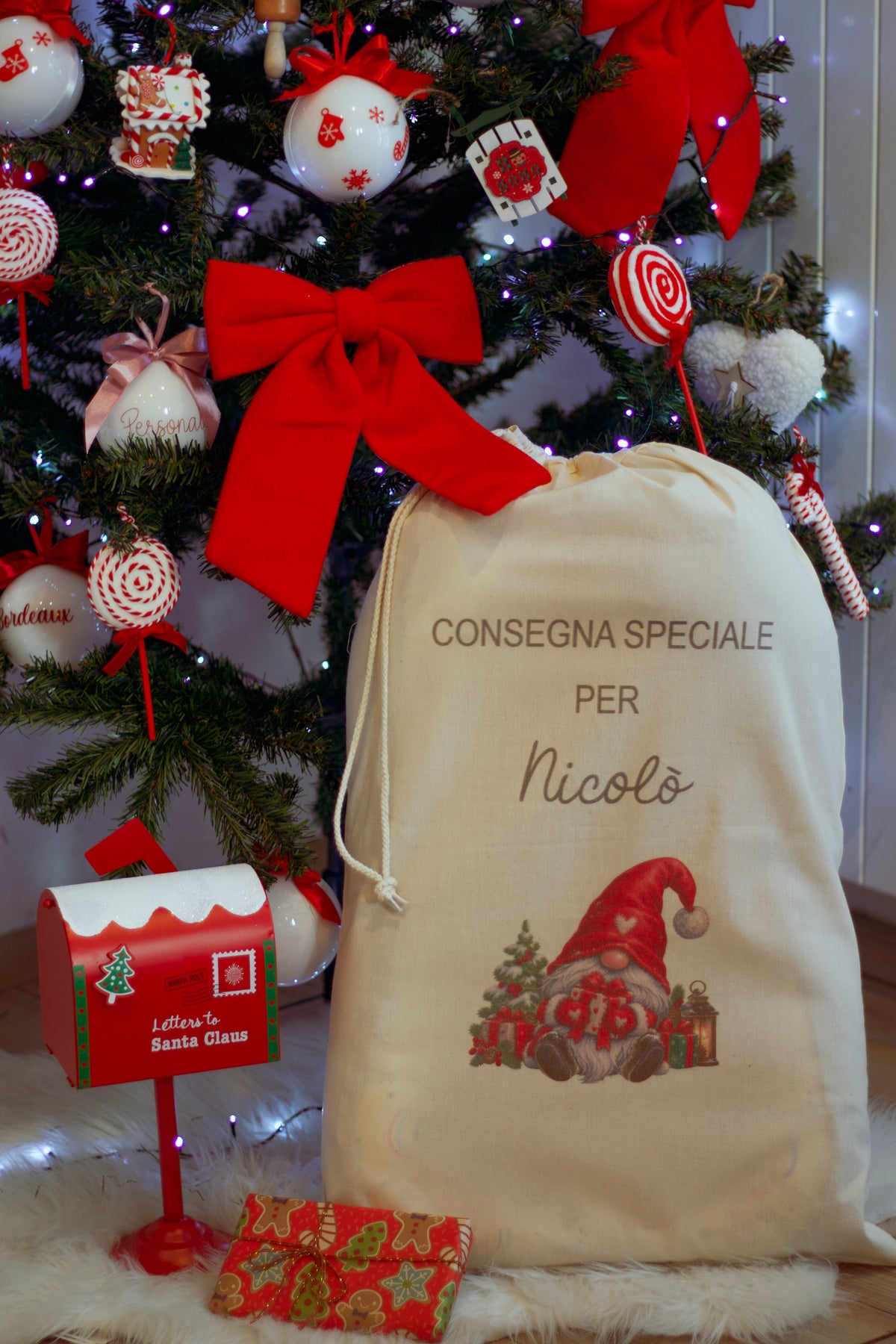 Sacco di Babbo Natale per i giochi e regalo