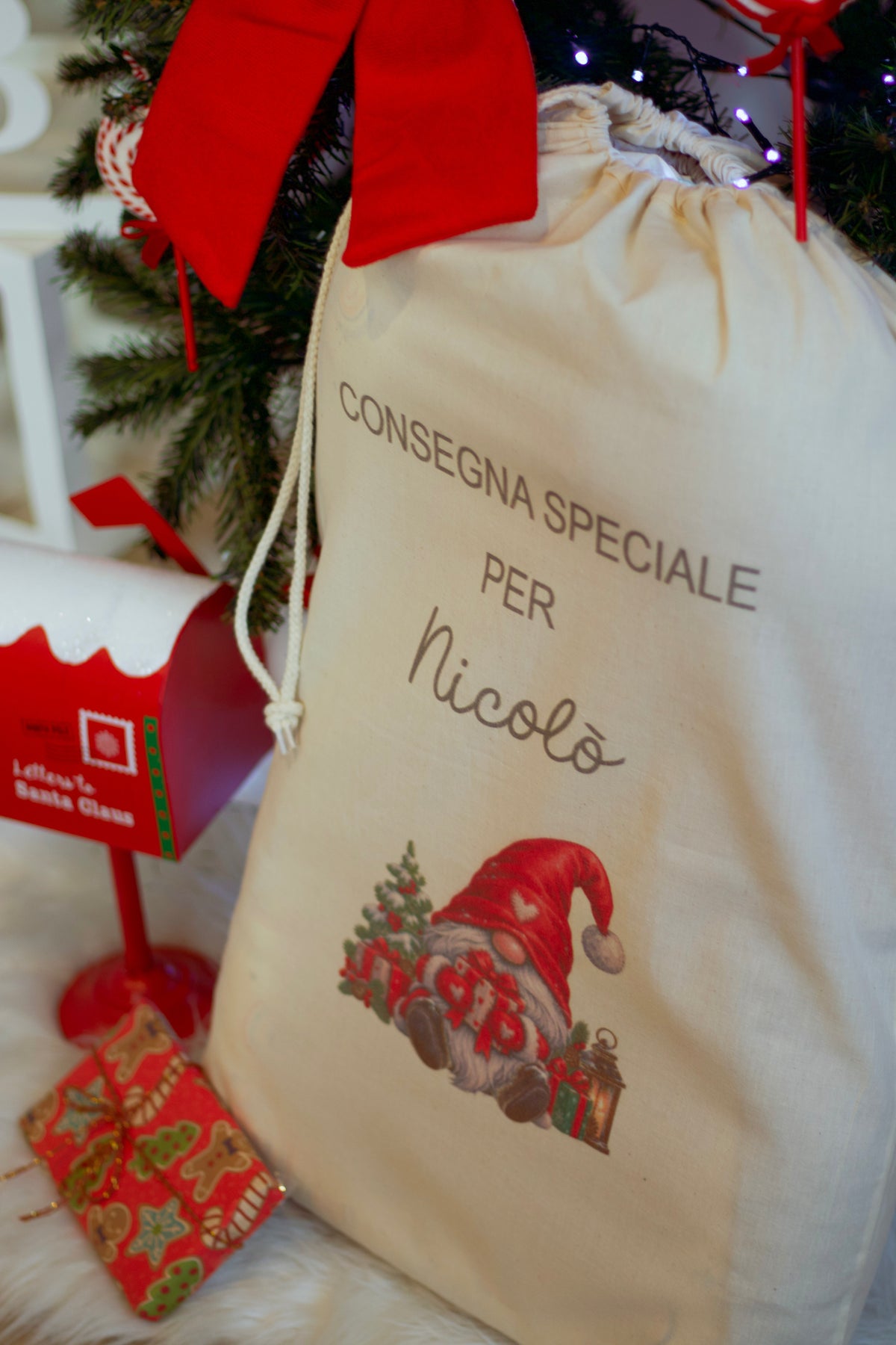 Sacco di Babbo Natale per i giochi e regalo