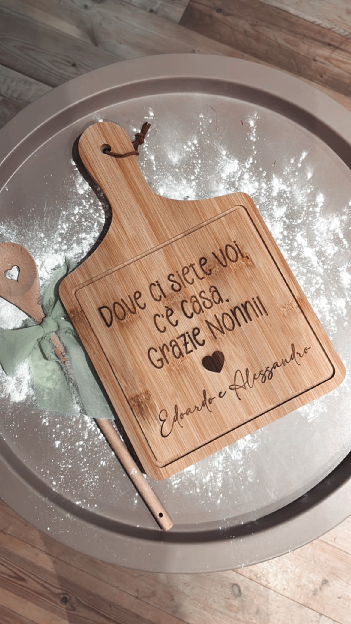 Tagliere con dedica