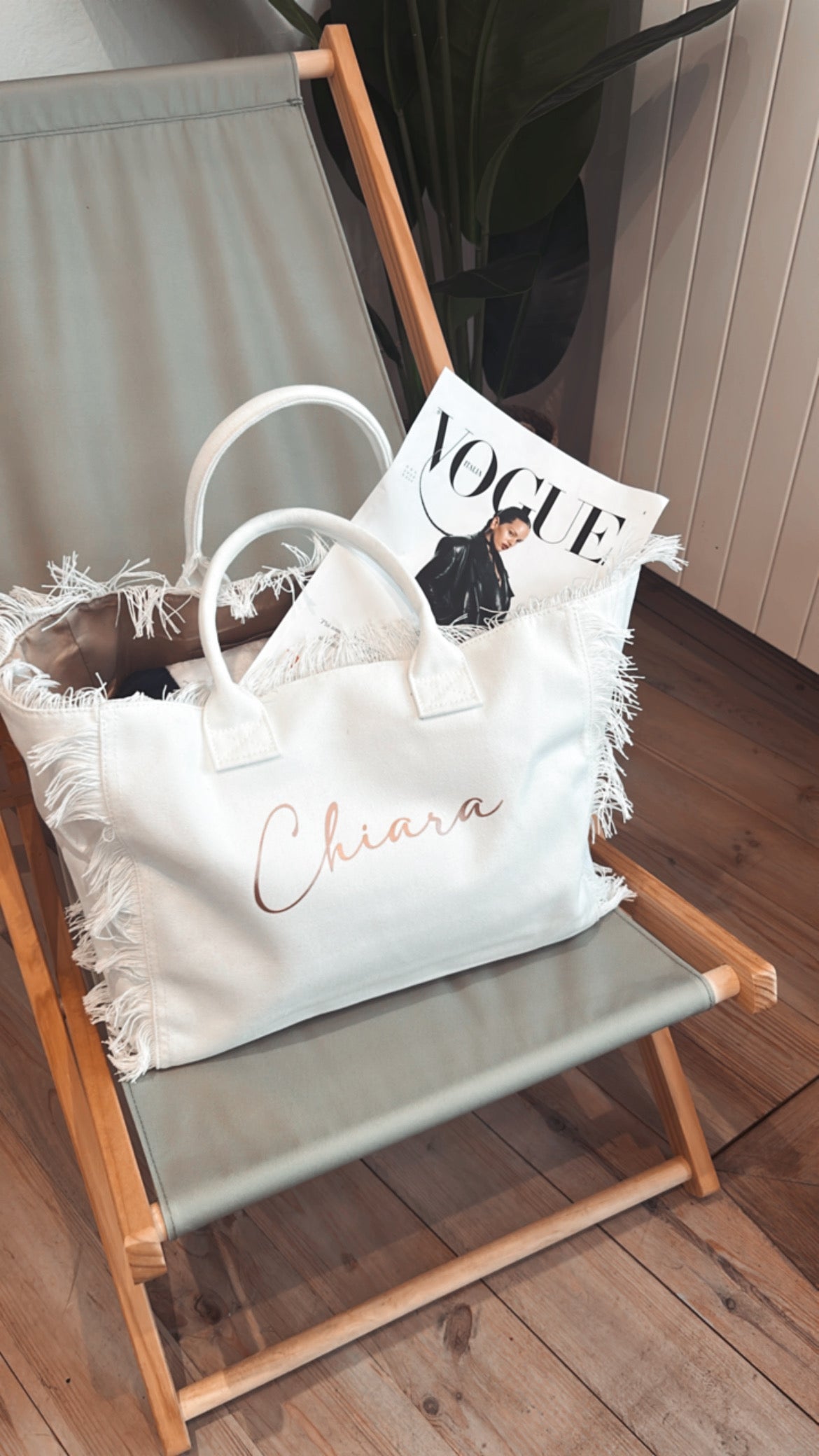 Borsa mare con frange