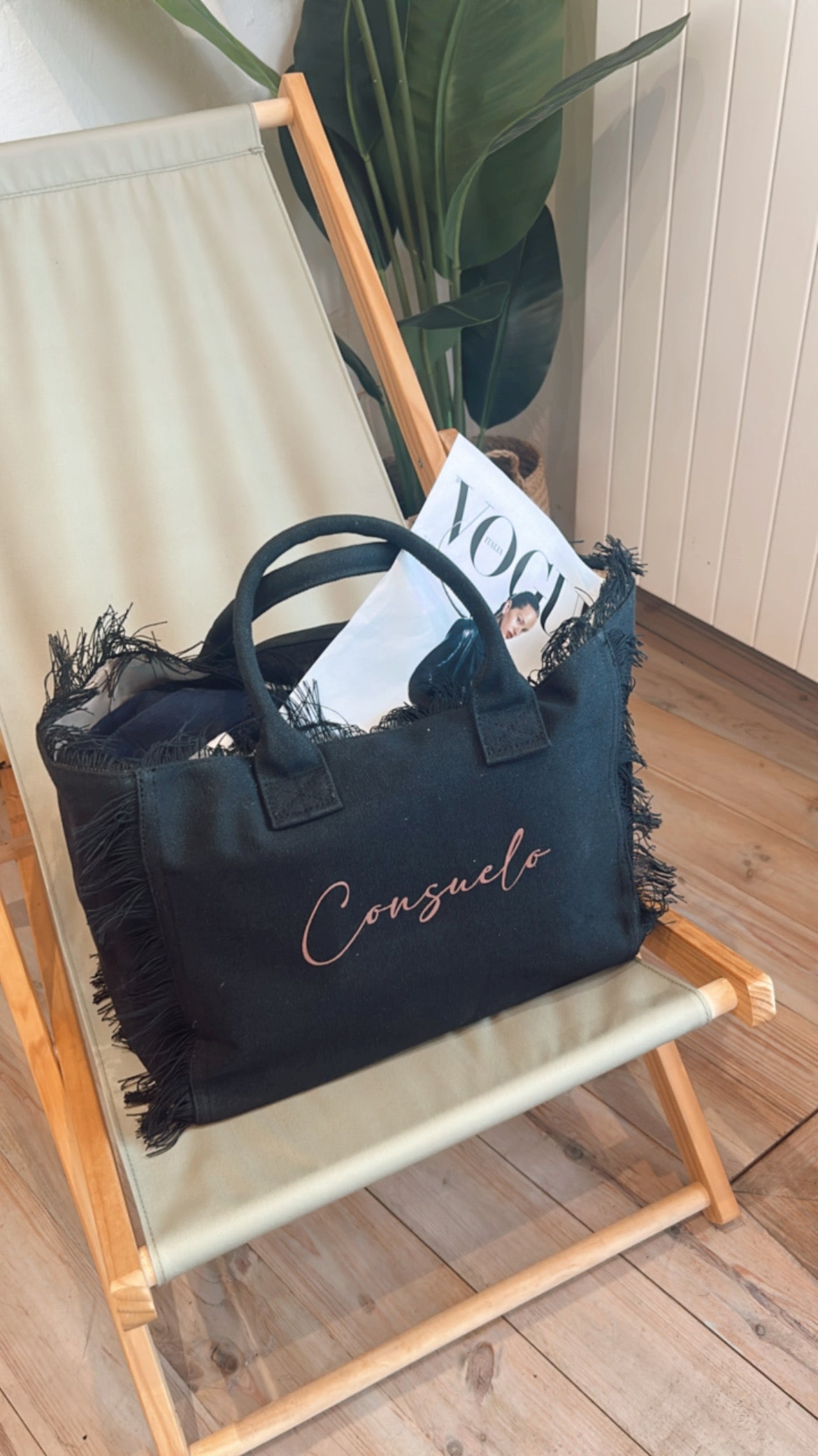 Borsa mare con frange