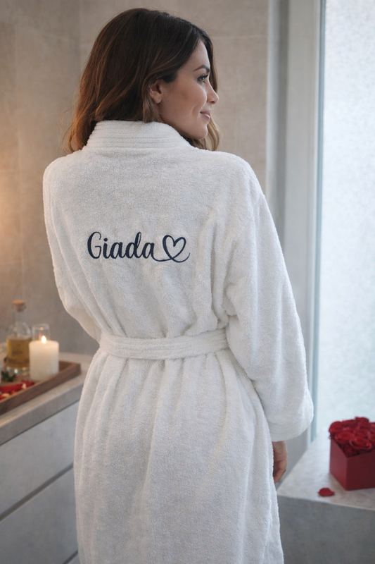 Accappatoio coppia con nomi