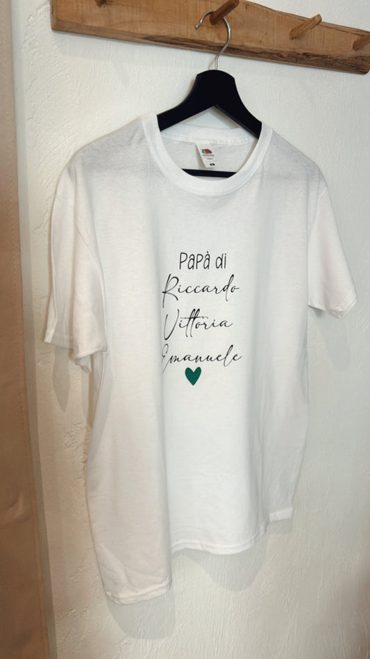 T shirt con dedica