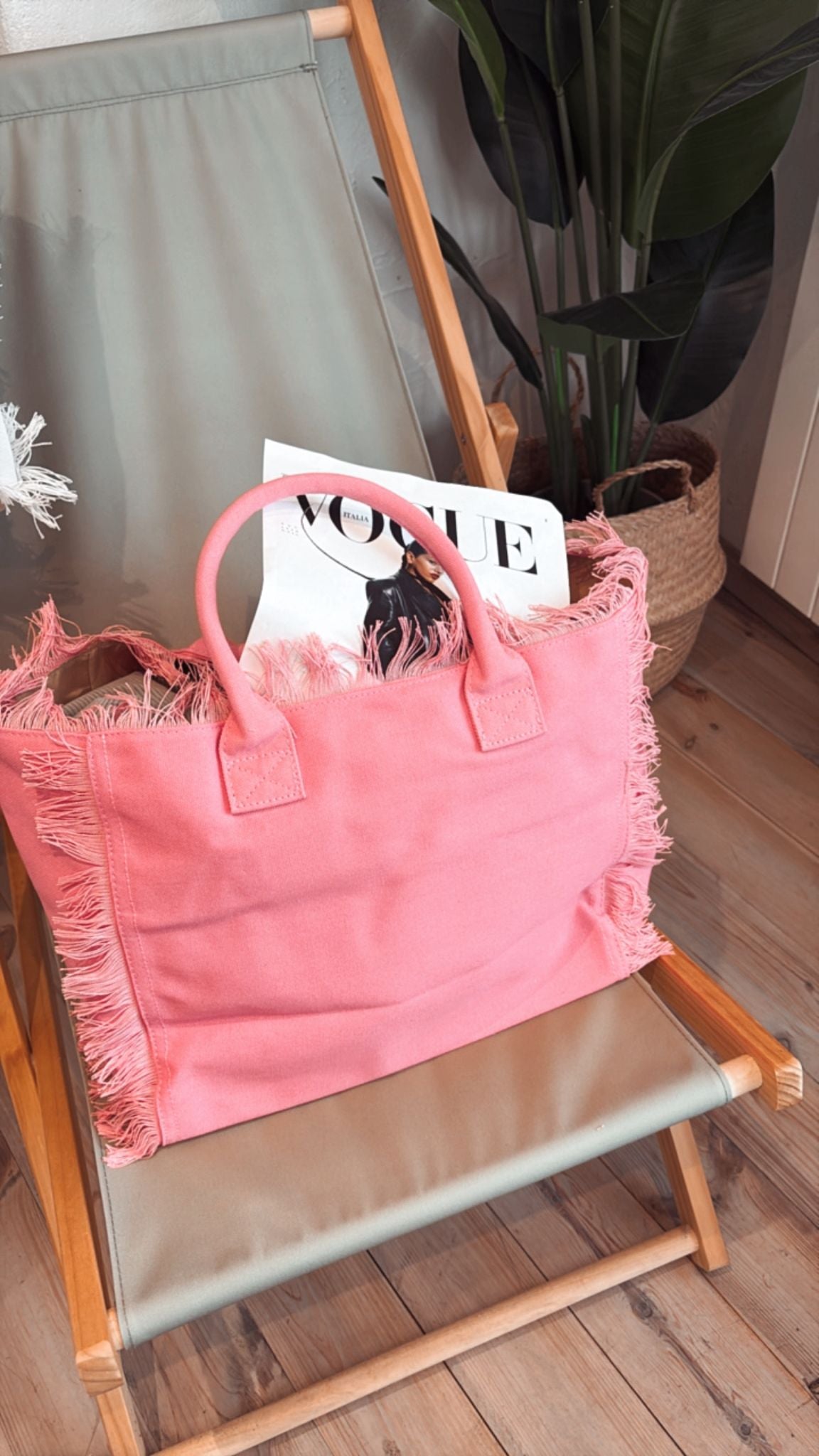 Borsa mare con frange