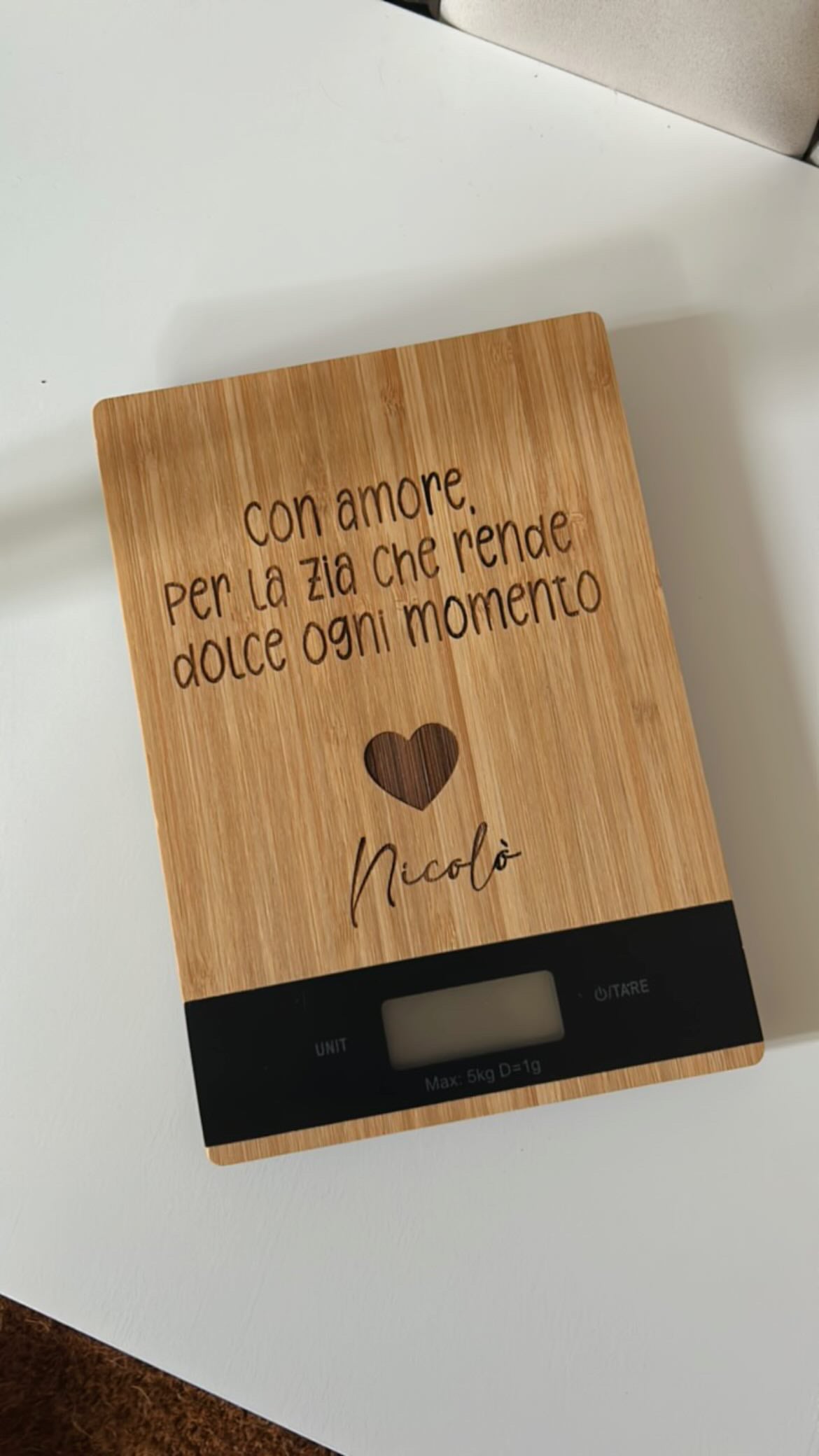 Bilancia Da Cucina con dedica