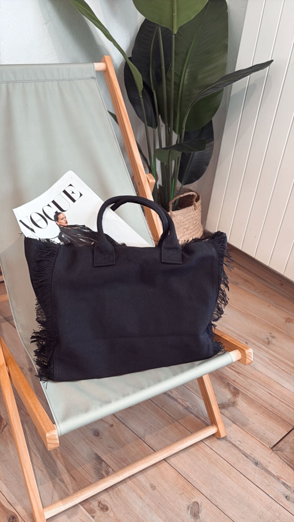 Borsa mare con frange